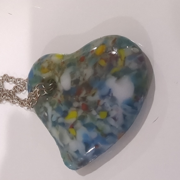 Beautiful stone like glass drop keychain on gold ring. Great housewarming gift - Picture 2 of 3